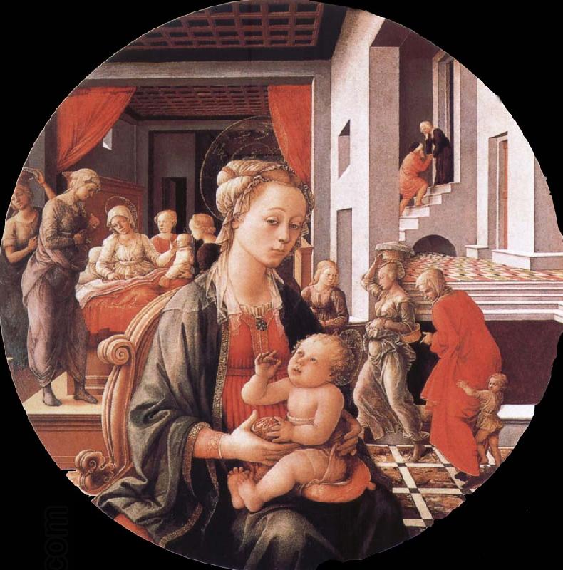 Filippino Lippi Virgin with the Child and Scenes from the Life of St Anne China oil painting art